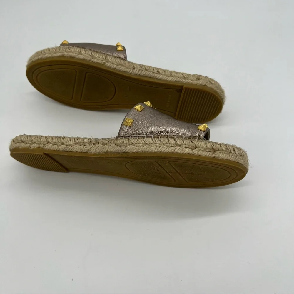 Vidorreta Espadrille Sandals Metallic Studded Slides Flats Size 10 Women - Picture 12 of 17